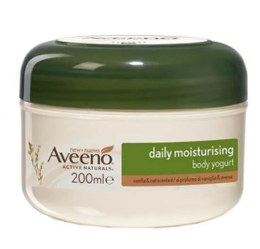Aveeno Daily Moisturizing Crema Corpo allo Yogurt Profumo Vaniglia e Avena 200 g