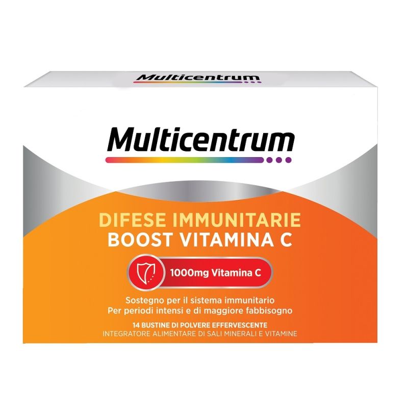 Multicentrum Difese Immunitarie Boost Vitamina C 14 Bustine - Integratore Per Il Sistema Immunitario