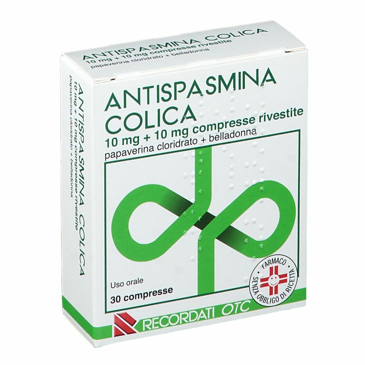 Antispasmina Colica 10mg + 10mg Papaverina Belladonna 30 Compresse Rivestite