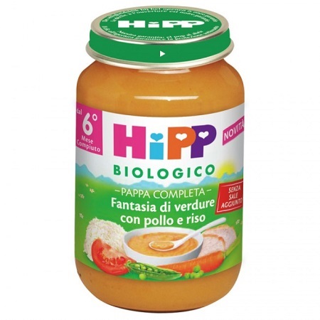 Hipp Fantasia Di Verdure Pappina Pronta con Pollo e Riso 190 g Hipp Fantasia Di Verdure Pappina Pronta con Pollo e Riso 190 g