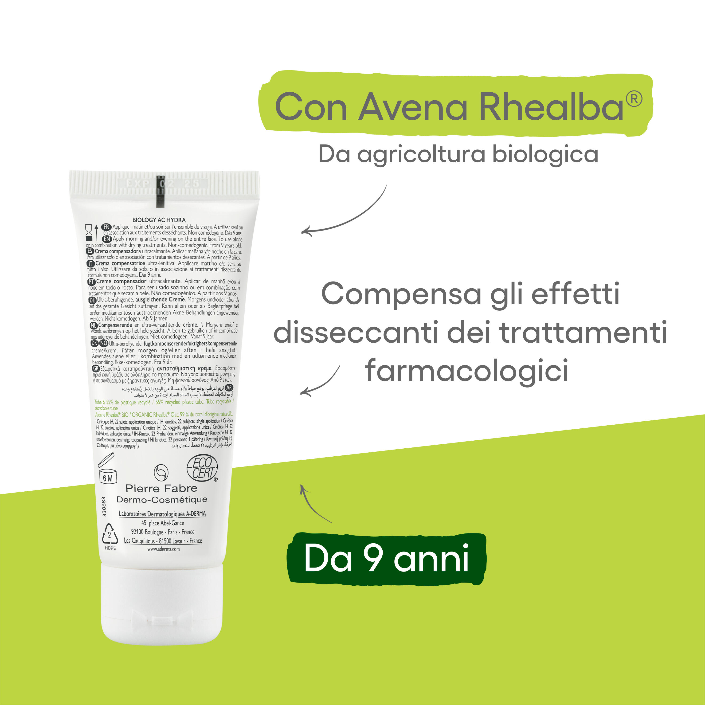 A-Derma Biology AC Hydra - Crema Compensatrice Ultra-Lenitiva 40 ml