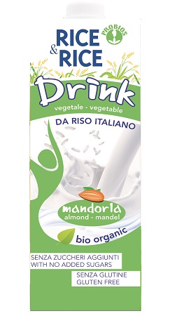 Rice&Rice Drink Bevanda Di Riso Alla Mandorla Biologica Senza Glutine 1 L