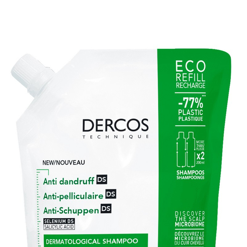 VICHY DEROCS SHAMPOO ANTIFORFORA DS CAPELLI SECCHI, ECO RICARICA 500 ML
