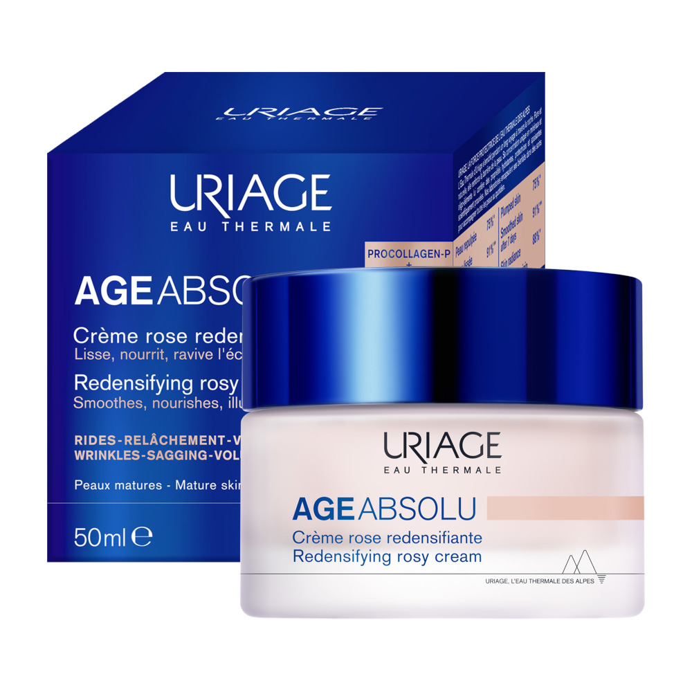 URIAGE AGE ABSOLU Crema antietà antirughe con RETINOLO, ACIDO IALURONICO, VITAMINA C ed E. Booster di Procollagene X6 - 50ml