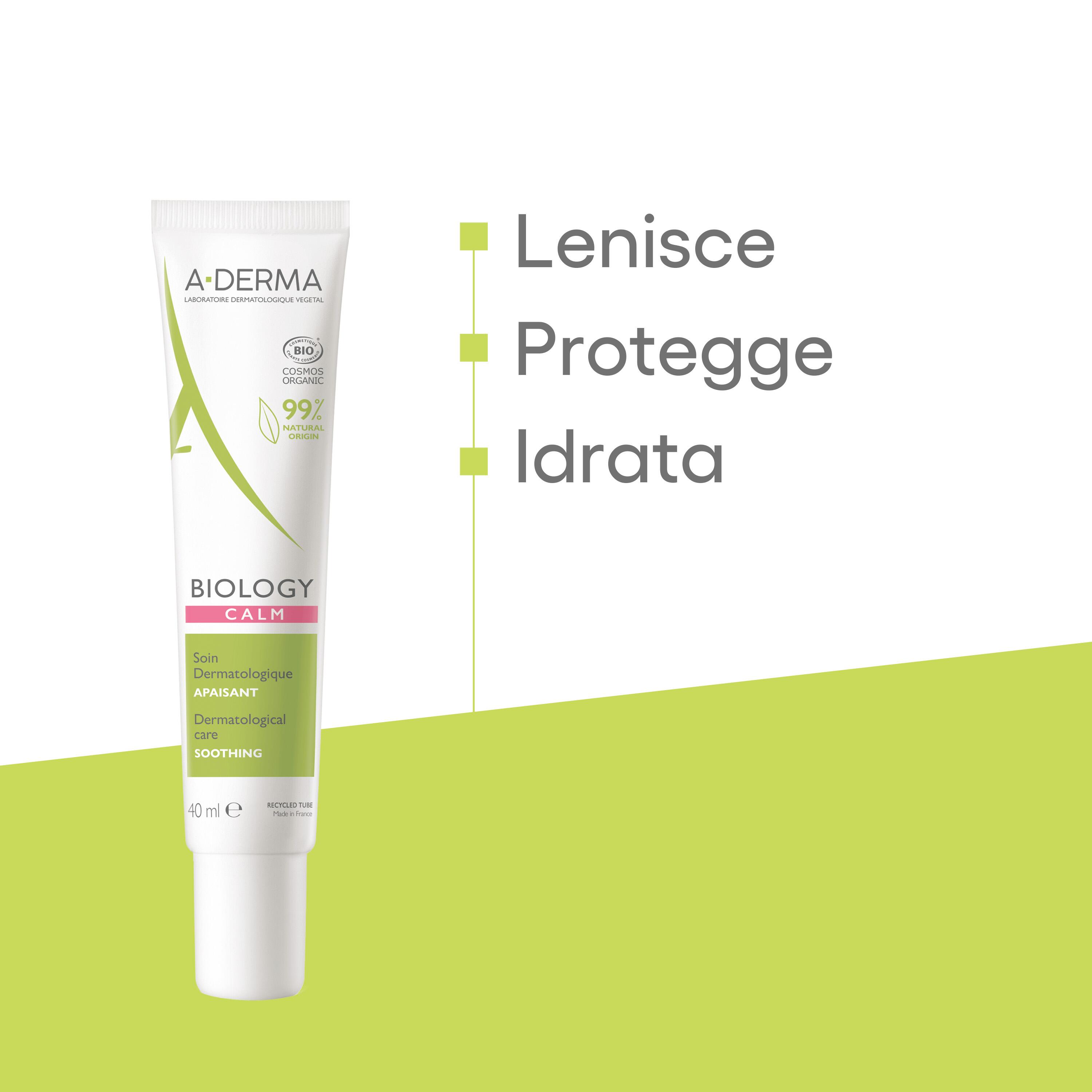 A-Derma Biology Calm - Trattamento Dermatologico Lenitivo Per Pelle Reattiva E Intollerante 40 ml