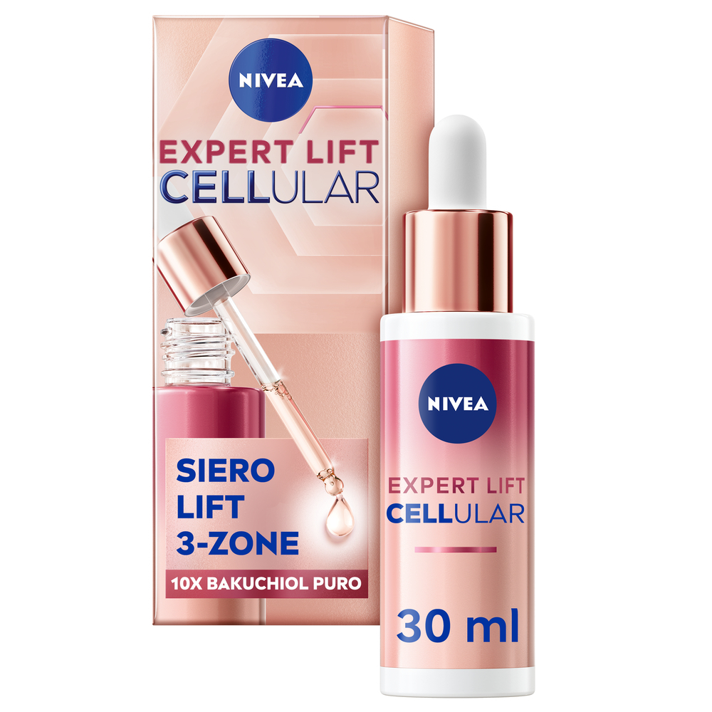 Nivea Cellular Expert Lift Siero Lift 3-Zone 30 ml, Siero viso antirughe per un effetto lifting Nivea Cellular Expert Lift Siero Lift 3-Zone 30 ml, Siero viso antirughe per un effetto lifting