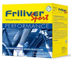Friliver Sport Performance Integratore Aminoacidi Ramificati con L-Alanina 24 Bustine