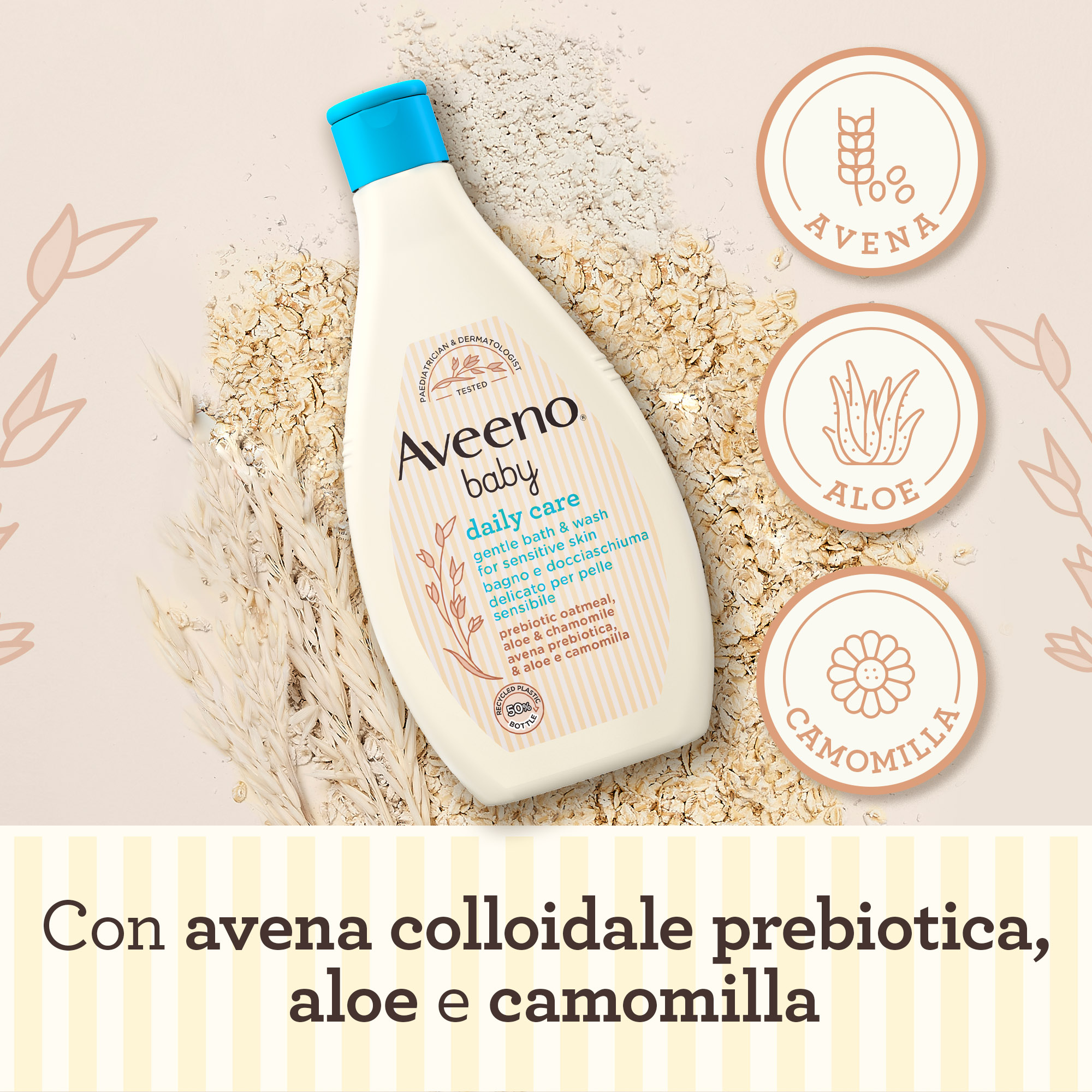 Aveeno Baby Daily Care Bagno e Docciaschiuma Delicato per Pelle Sensibile dei Bambini 2 x 400 ml Aveeno Baby Daily Care Bagno e Docciaschiuma Delicato per Pelle Sensibile dei Bambini 2 x 400 ml