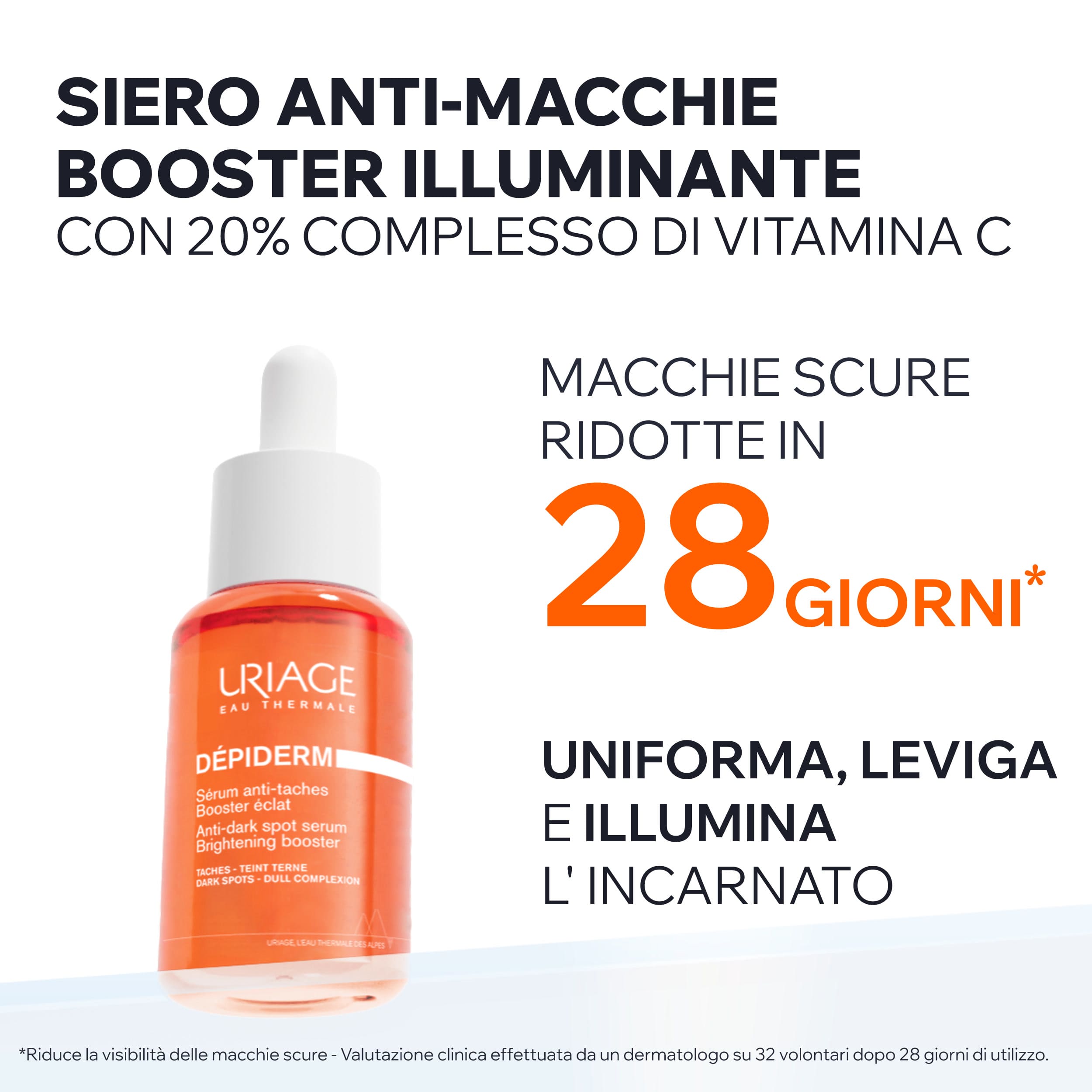 Uriage - Dépiderm - Siero Anti-Macchie Booster Illuminante 30 ml