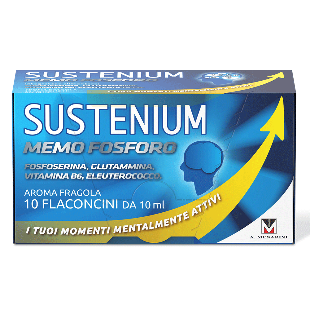 Sustenium Memo Fosforo Integratore Memoria e Concentrazione 10 Flaconcini Sustenium Memo Fosforo Integratore Memoria e Concentrazione 10 Flaconcini