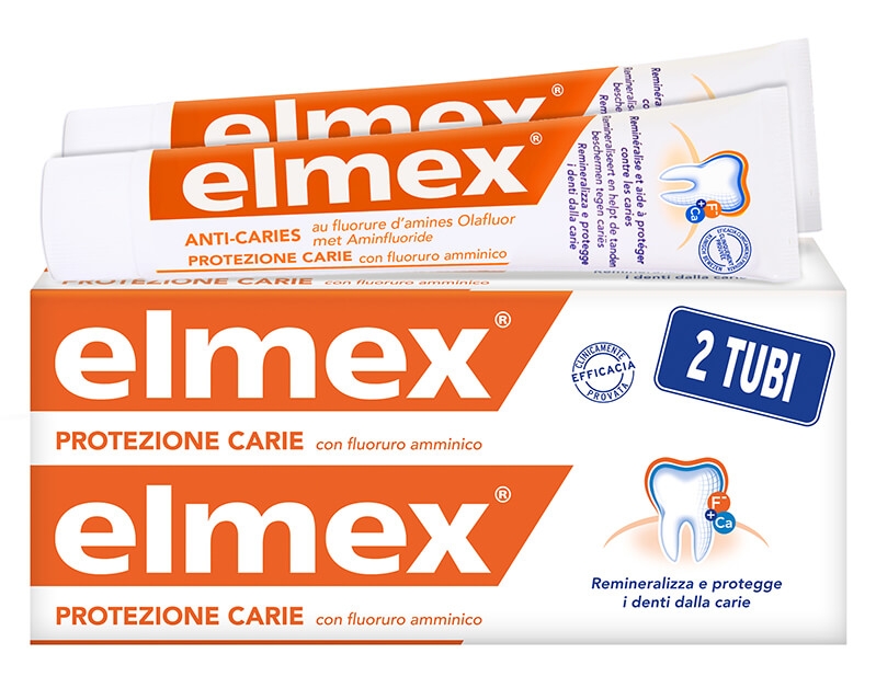 ELMEX PROTEZIONE CARIE DENTIFRICIO BITUBO  2 X 75 ml  ELMEX PROTEZIONE CARIE DENTIFRICIO BITUBO  2 X 75 ml