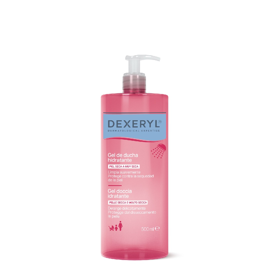 Dexeryl - Gel Doccia Idratante Viso E Corpo Per Pelle Secca E Molto Secca 500 ml