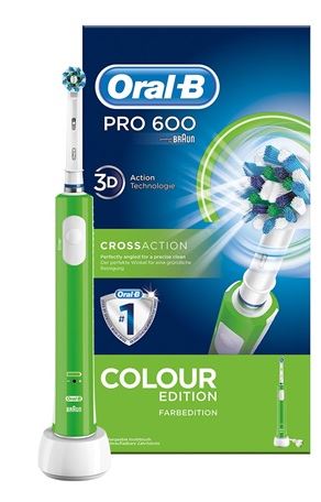 Oral-B PRO 600 CrossAction Spazzolino Elettrico Ricaricabile Verde Oral-B PRO 600 CrossAction Spazzolino Elettrico Ricaricabile Verde