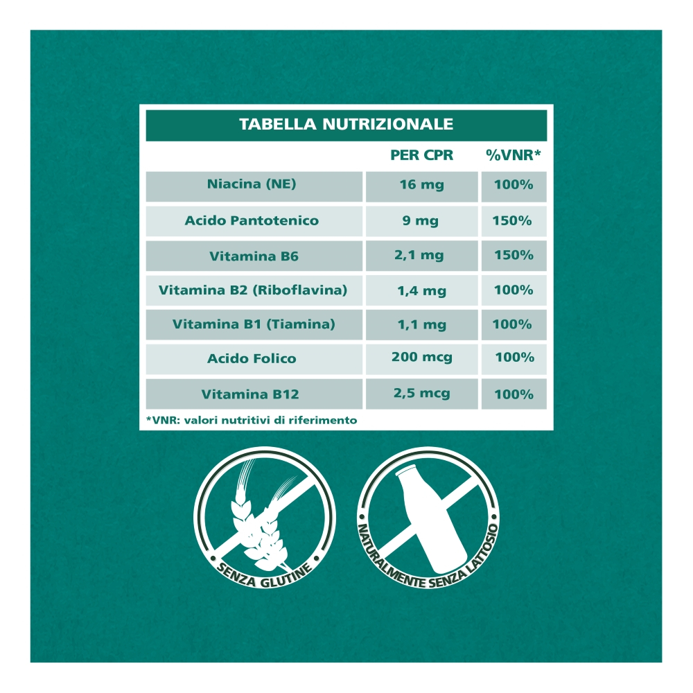 Be-Total Integratore Alimentare Vitamina B Vitamina B12 Acido Folico Energia per Adulti 60 Cpr