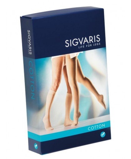 Sigvaris AD Cotton CO1 Gambaletto Compressivo Punta Aperta Colore Naturale Taglia 4 L Lnngo Plus