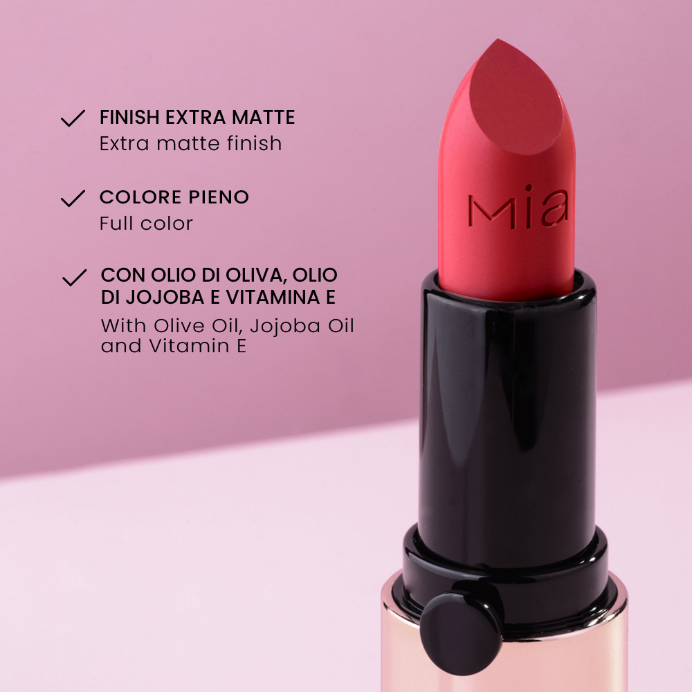 Mia Makeup - Glam Flow Lipstick - Rossetto Matte A Lunga Tenuta N.05 Secret