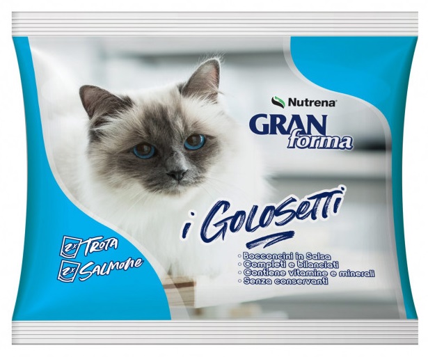RAGGIO DI SOLE GRAN FORMA GATTO GOLOSETTI SALSA TROTA/SALMONE 4x100GR (bustina) MULTIPACK