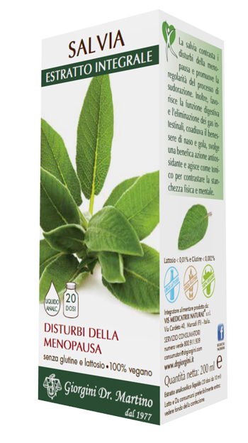 Dr. Giorgini Salvia Estratto Integrale Integratore Naturale 200 ml Dr. Giorgini Salvia Estratto Integrale Integratore Naturale 200 ml