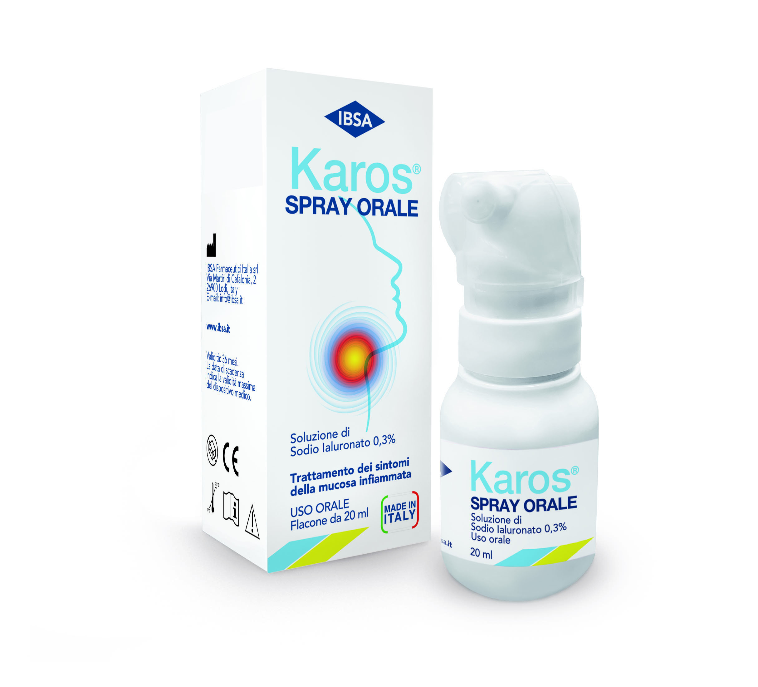 Karos Spray Orale 0,3% Infiammazione Gola 20 ml