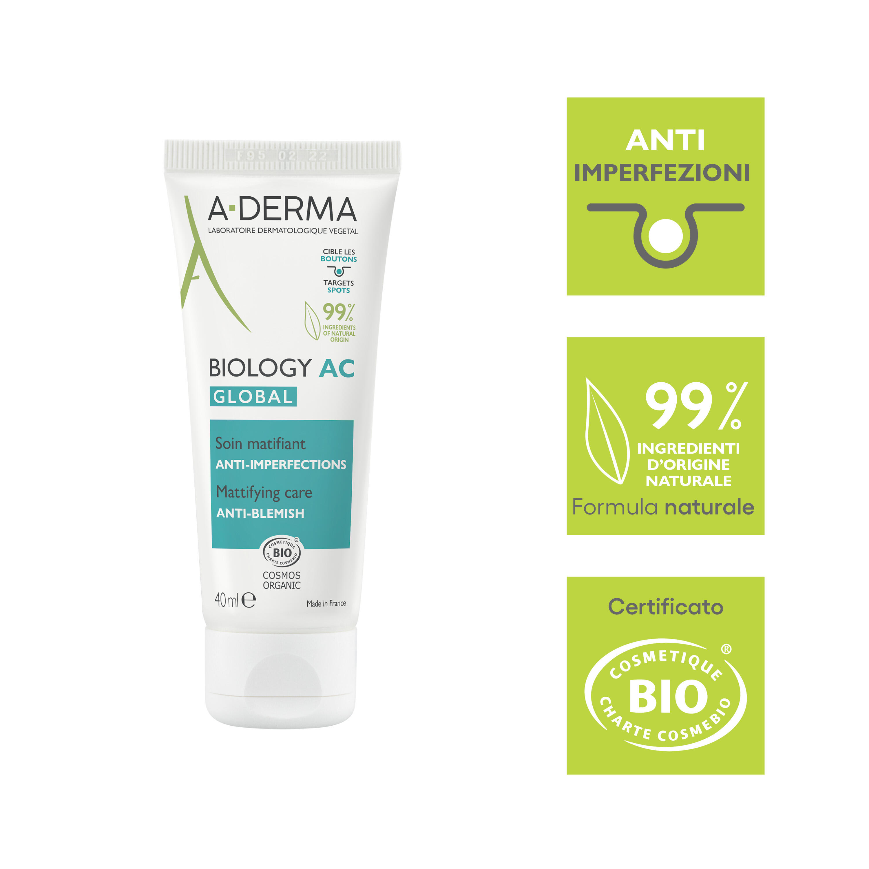 A-Derma Biology - Trattamento Anti-Imperfezioni Opacizzante 40 ml