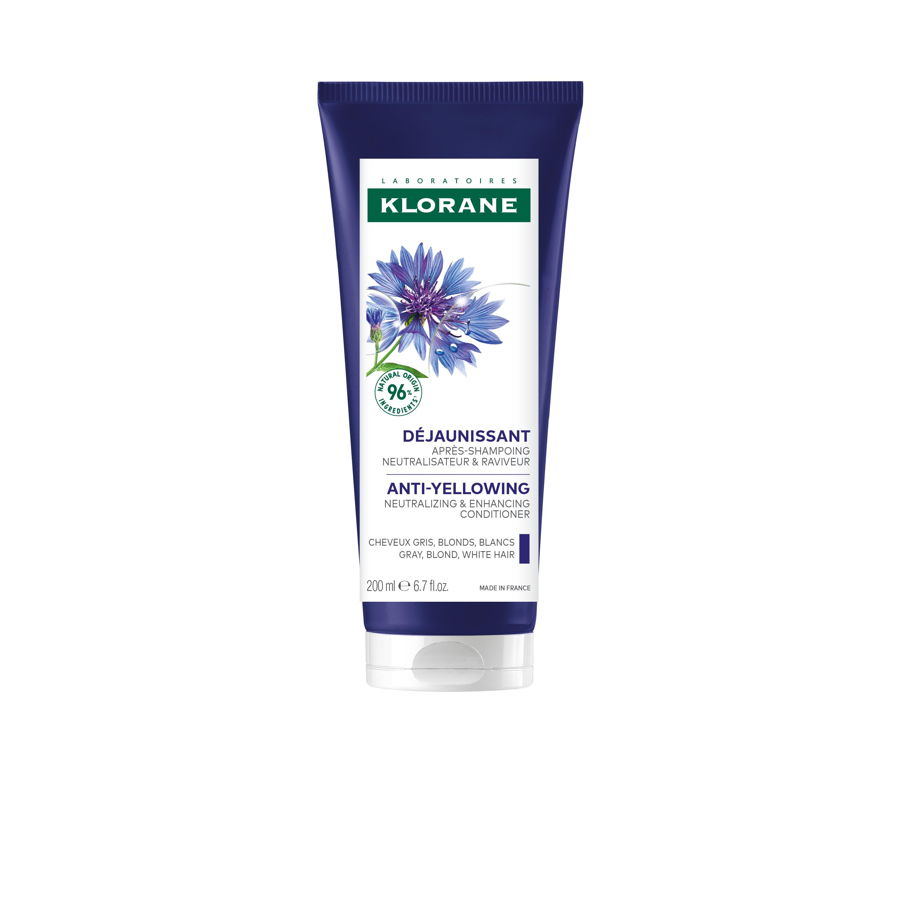 Klorane - Balsamo Anti-Ingiallimento Alla Centaurea Bio Per Capelli Grigi E Biondi 200 ml