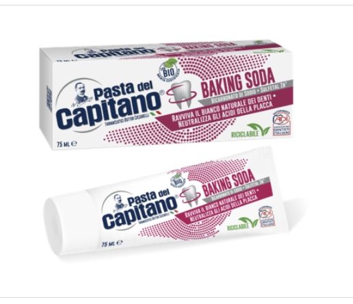 PASTA CAPITANO DENTIFRICIO  BAKING SODA 100ML PASTA CAPITANO DENTIFRICIO  BAKING SODA 100ML