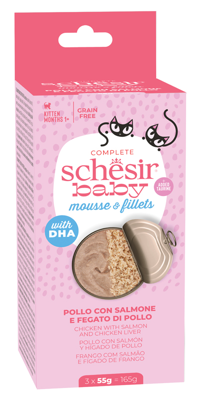 SCHESIR CAT BB M&S POLLO/SALM