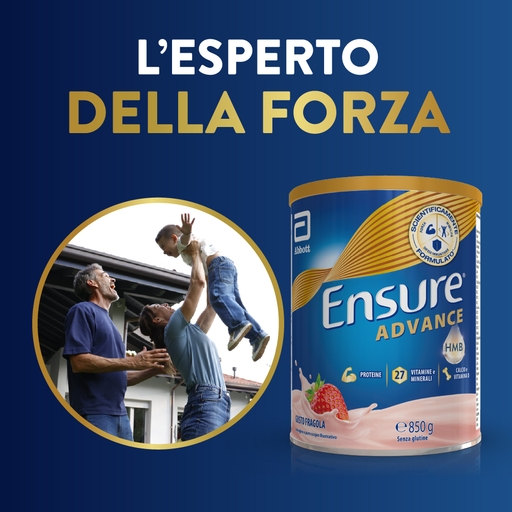 Ensure® Advance Integratore in polvere forza & energia 850g Fragola