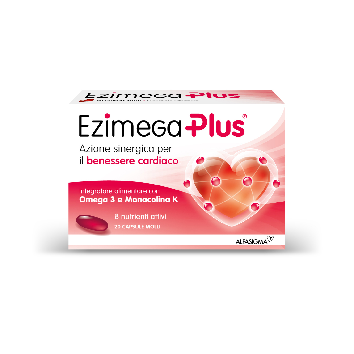 Ezimega Plus, Integratore per il Colestereolo a Base di Omega-3, Policosanoli, Resveratrolo, Acido Folico, Monacolina K, Coenzima Q10, Vitamina B6 e Vitamina B12, utile per il controllo del colesterolo e dei trigliceridi, 20 Capsule molli Ezimega Plus, Integratore per il Colestereolo a Base di Omega-3, Policosanoli, Resveratrolo, Acido Folico, Monacolina K, Coenzima Q10, Vitamina B6 e Vitamina B12, utile per il controllo del colesterolo e dei trigliceridi, 20 Capsule molli