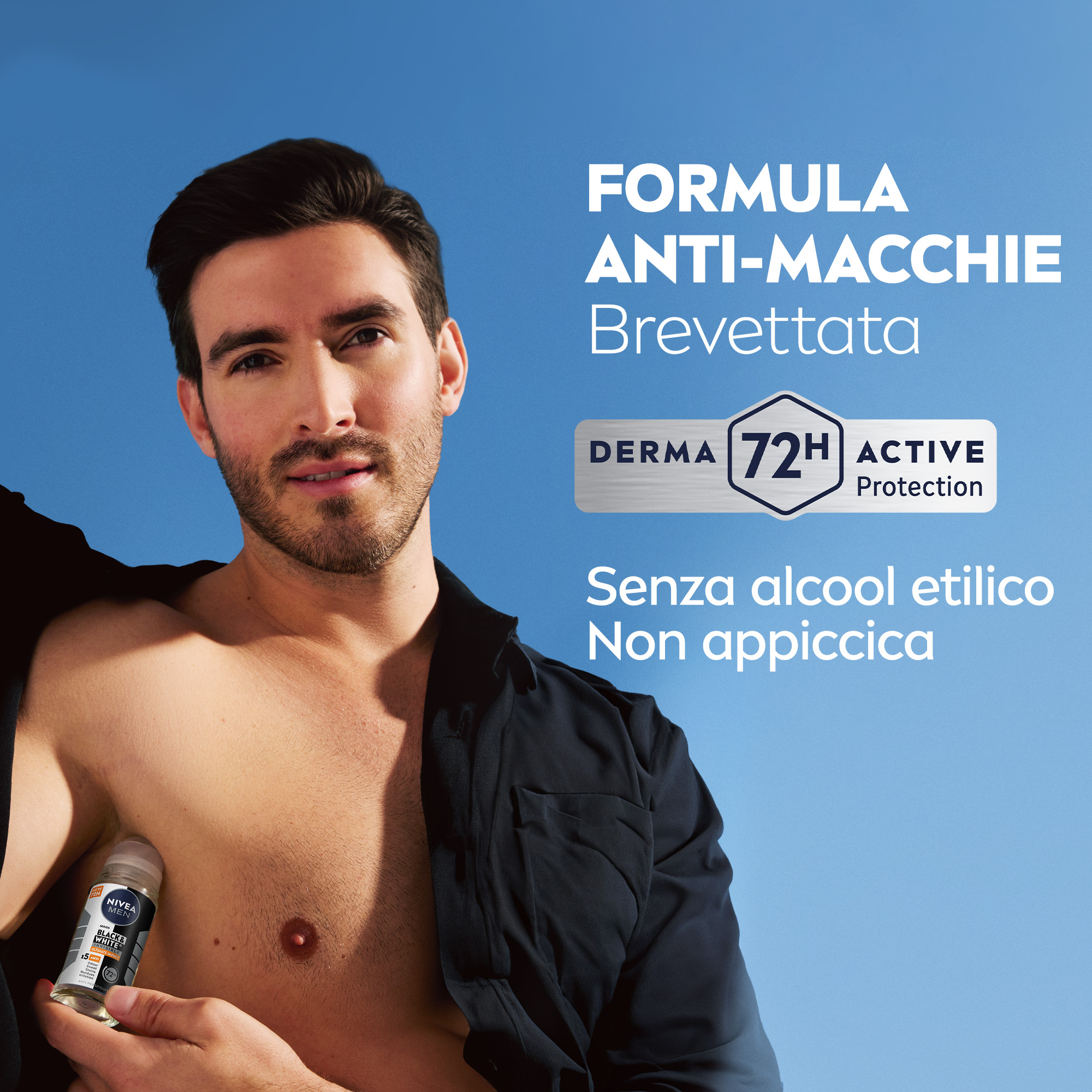 Nivea Men Black&White Invisible Ultimate Impact Roll-on 12x50ml, Deodorante roll on antitraspirante