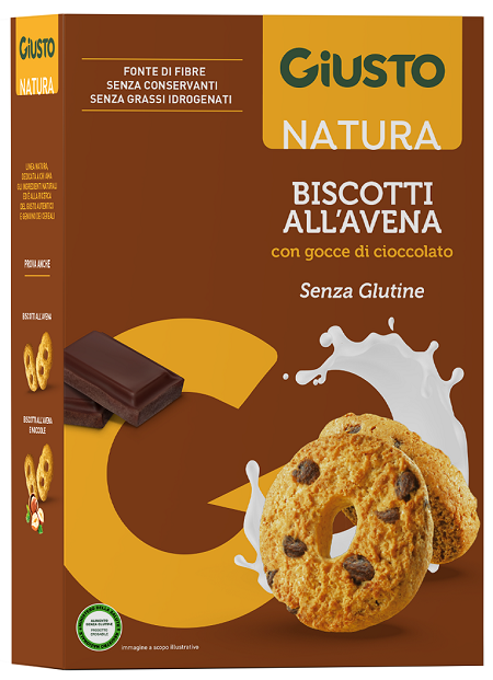 GIUSTO S/G Bisc.AvenaCiocc250g