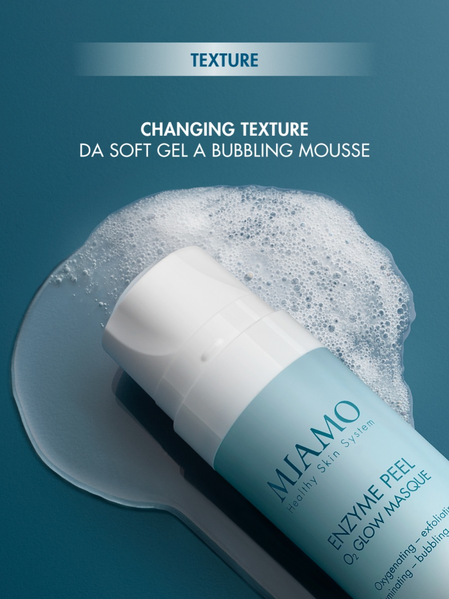 Miamo Enzyme Peel O2 Glow Peel - Maschera Esfoliante Viso 2 Flaconi Da 45 ml
