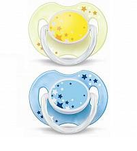 Avent Succhietti Notte in Silicone 0-6 mesi 2 Pezzi