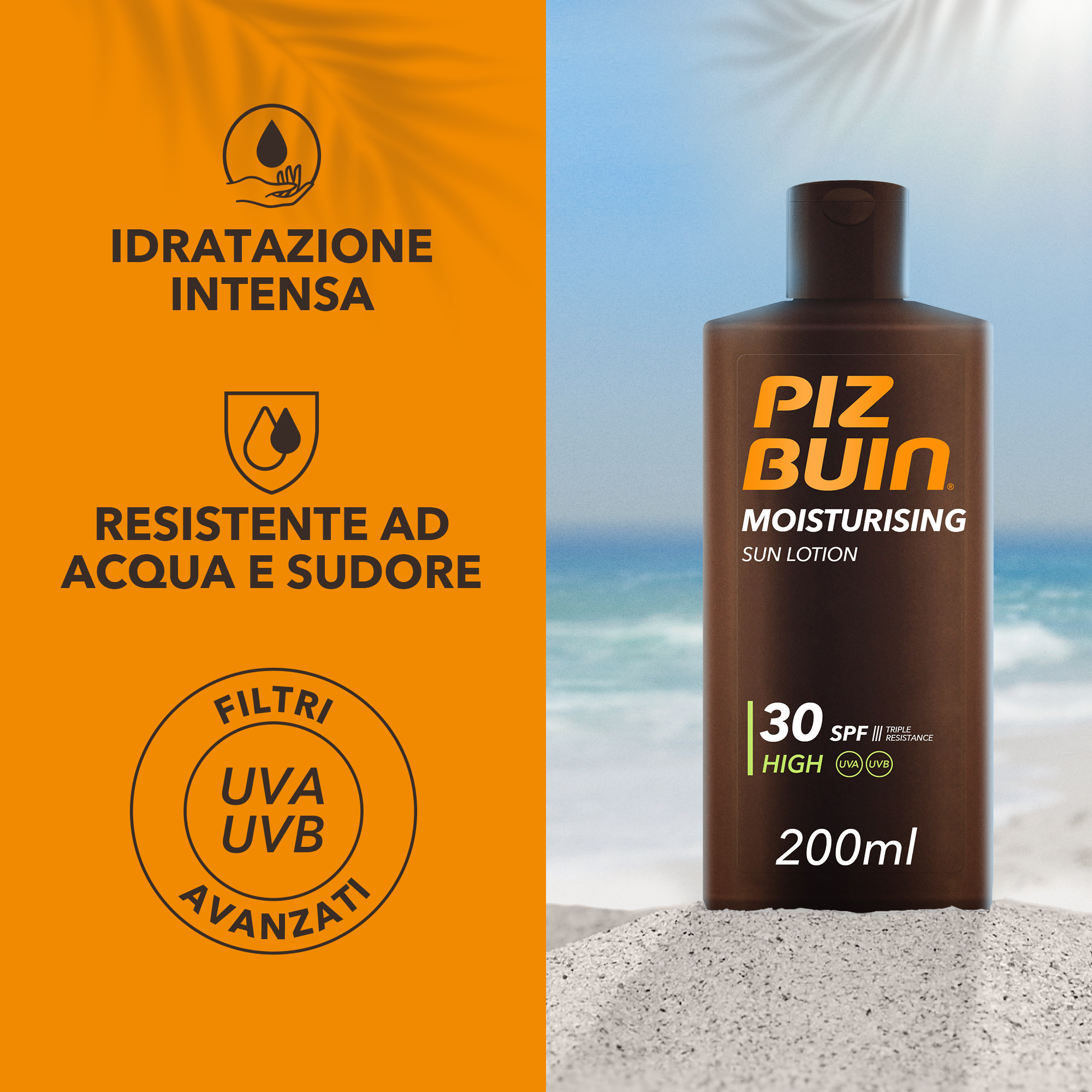 Piz Buin Moisturising Sun Lotion SPF30 - Latte Solare Corpo 200 ml