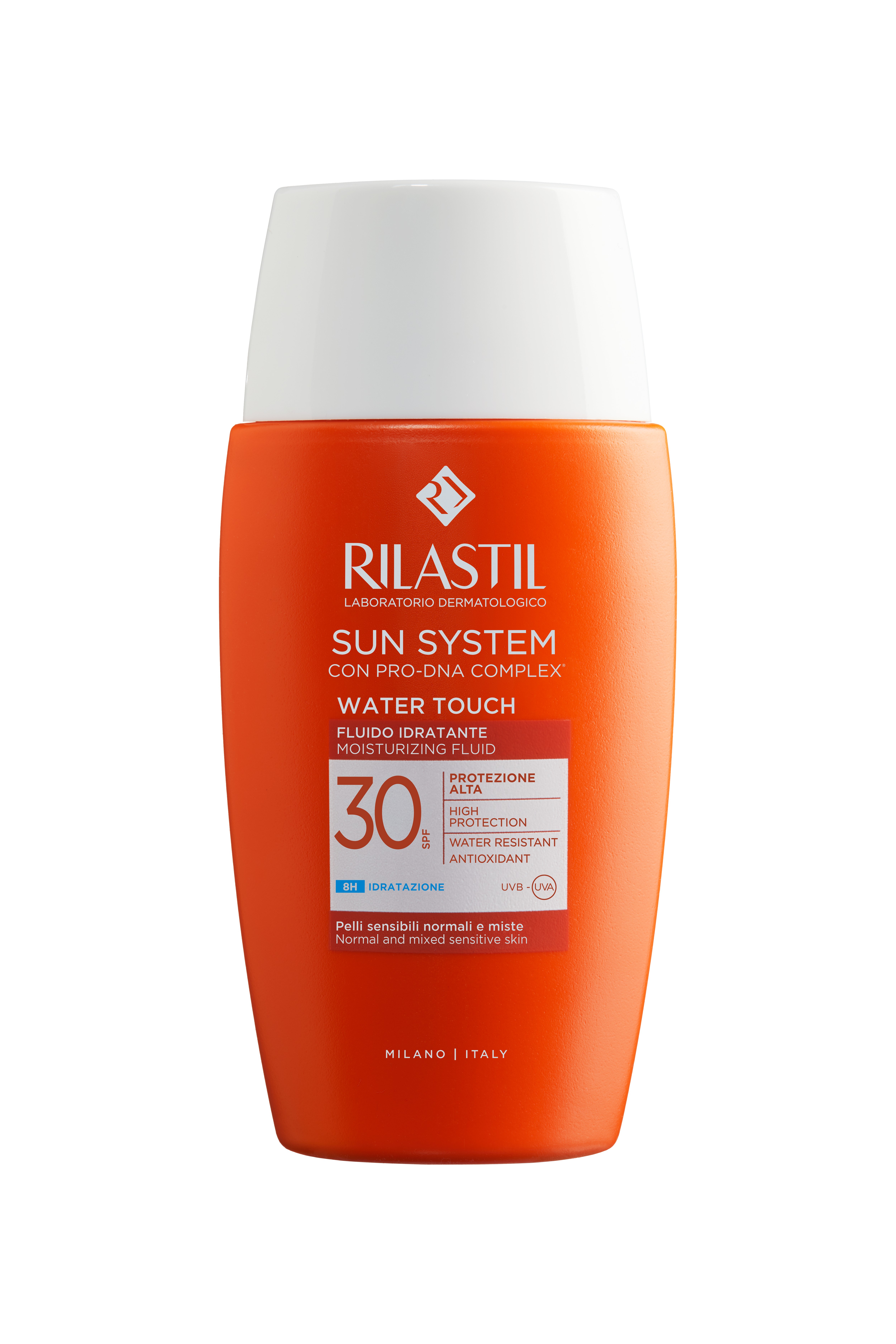 Rilastil Sun System Water Touch - Fluido Solare Idratante SPF30 Viso 50 ml