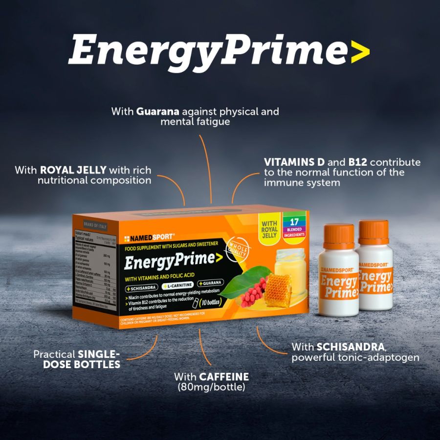 Named Sport Energy Prime 10 Flaconcini - Integratore Per Stanchezza E Affaticamento
