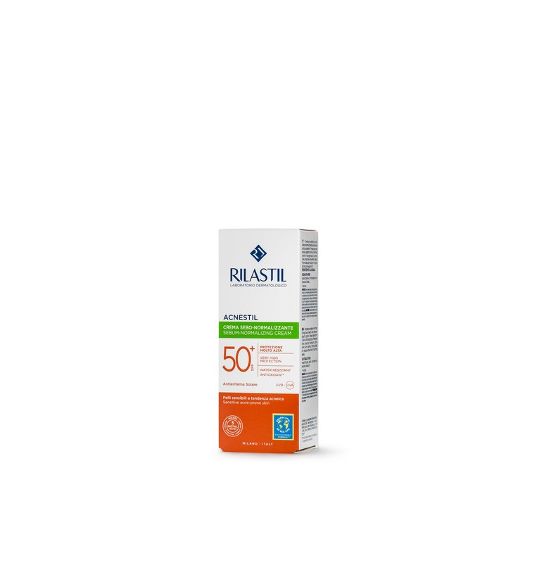 Rilastil Sun System Acnestil Crema Solare SPF 50+ Pelle Acneica 40 ml