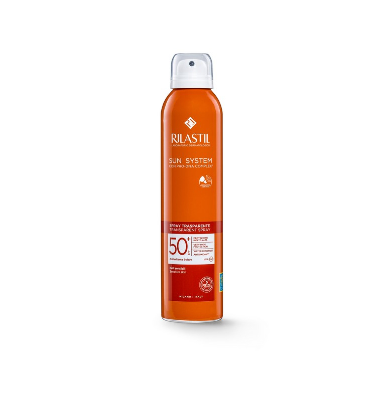 Rilastil Sun System Spray Solare Trasparente SPF 50+ Protezione Corpo 200 ml