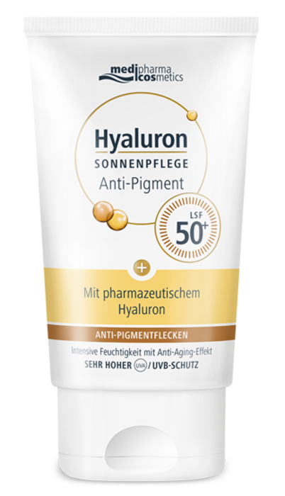 Medipharma Cosmetics - Hyaluron Crema Solare Viso Antimacchia & Antietà SPF 50+ - 50 ml