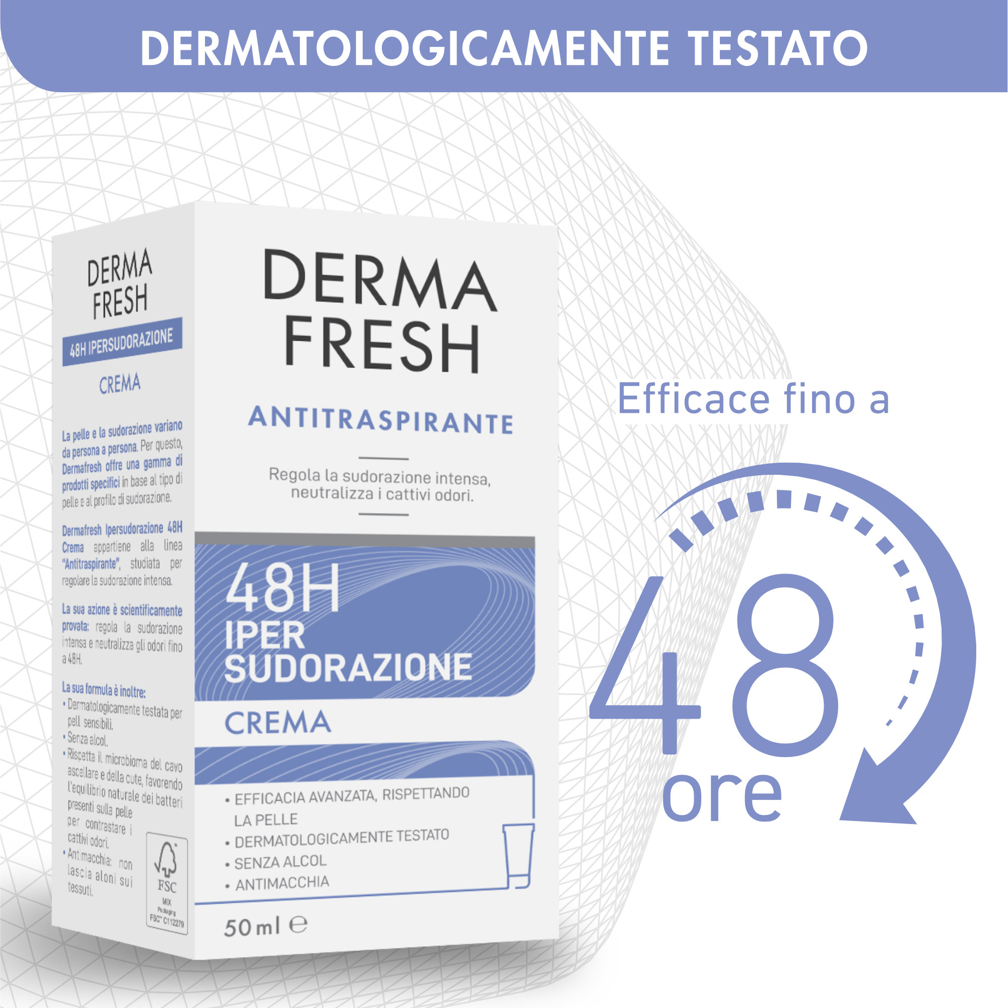 Dermafresh 48H Ipersudorazione - Crema Antitraspirante 50 ml