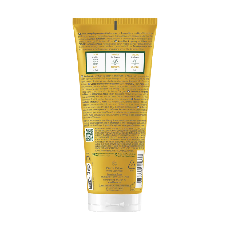 Klorane - Balsamo Doposole Per Capelli Al Tamanu Bio E Monoï 200 ml