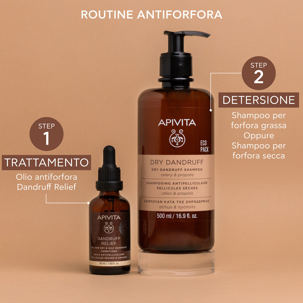 Apivita Dry Dandruff - Shampoo Antiforfora Per Cuoio Capelluto Secco 500 ml