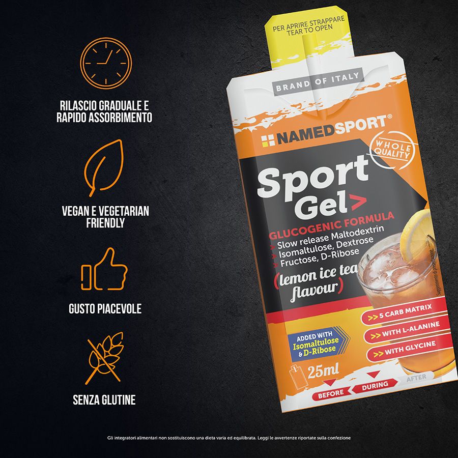Named Sport Sport Gel - Integratore Energizzante Gusto Ice Tea 25 ml