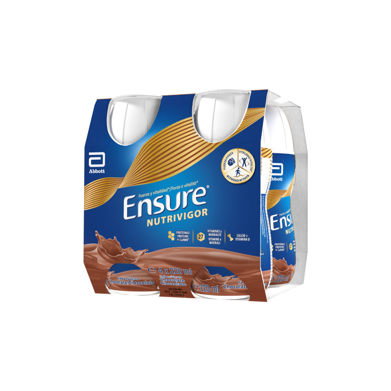 Ensure Nutrivigor Integratore Alimentare Proteico da Bere Cioccolato 4x220ml