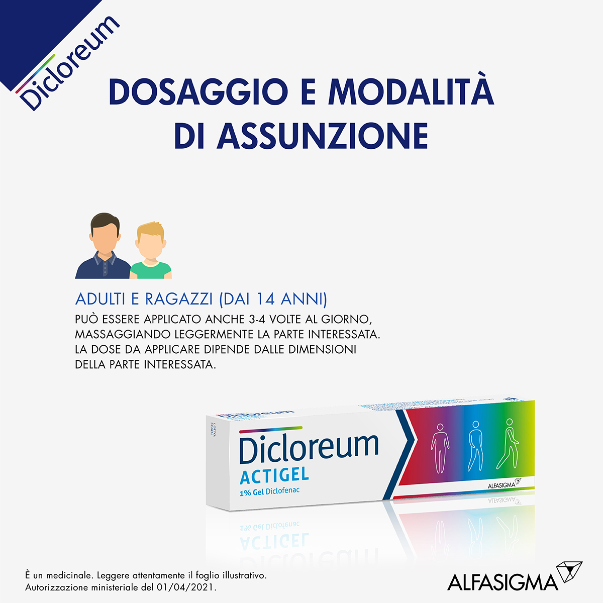 Dicloreum Actigel 1% Diclofenac Dolori Articolari dolori muscolari Gel 50g Dicloreum Actigel 1% Diclofenac Dolori Articolari dolori muscolari Gel 50g