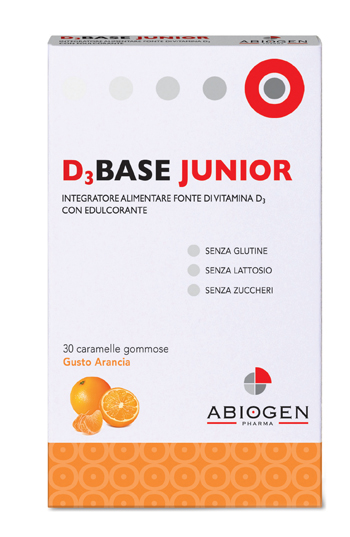 D3 Base Junior benessere intestinale gusto Arancia 30 caramelle D3 Base Junior benessere intestinale gusto Arancia 30 caramelle