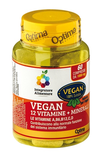 Optima Colours of Life Vegan 12 Vitamine + Minerali Integratore Difese Immunitarie 60 Compresse Optima Colours of Life Vegan 12 Vitamine + Minerali Integratore Difese Immunitarie 60 Compresse