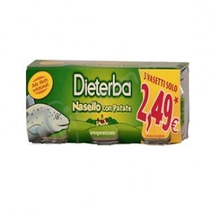 Dieterba Omogenizzato Nasello 3 Vasetti da 80 g Dieterba Omogenizzato Nasello 3 Vasetti da 80 g