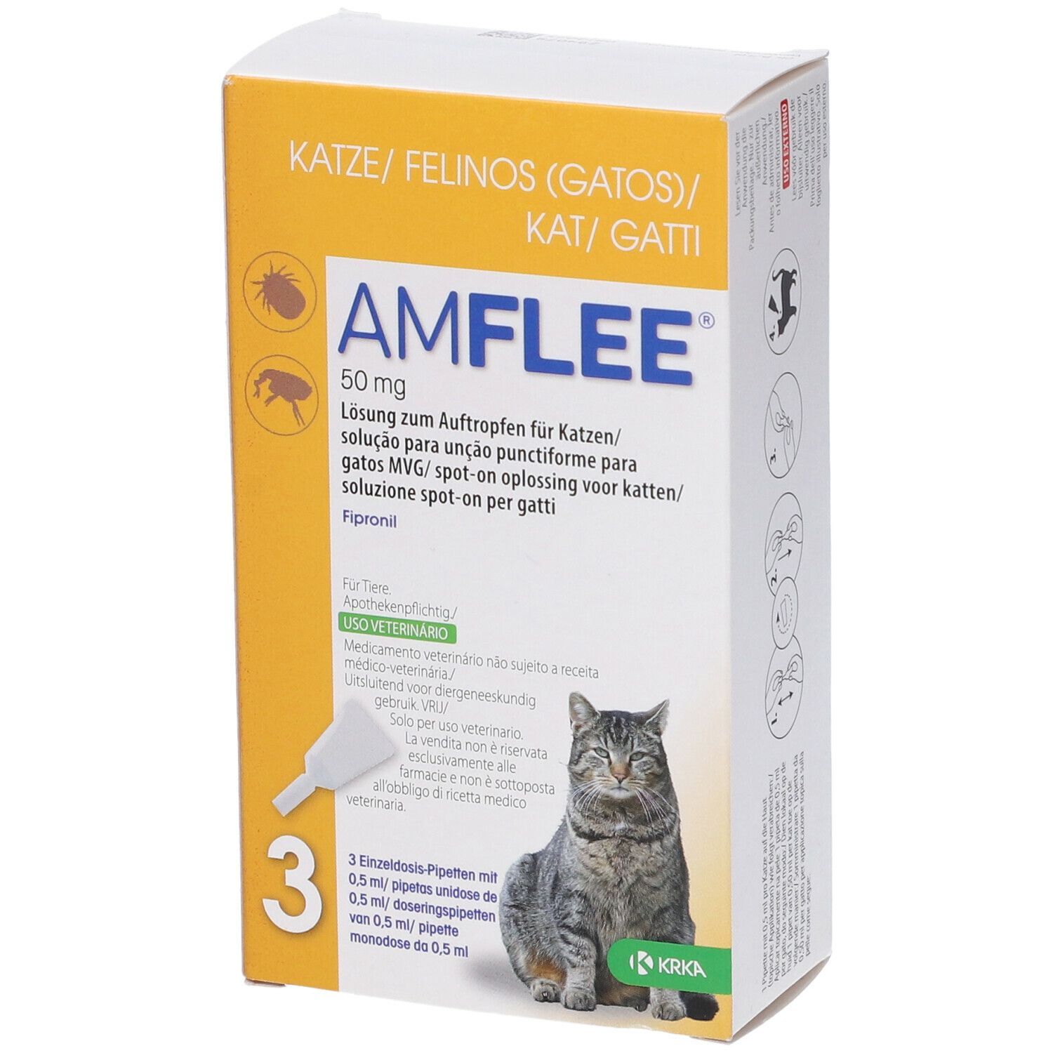 AMFLEE SPOT ON 3PIP  50MG VET