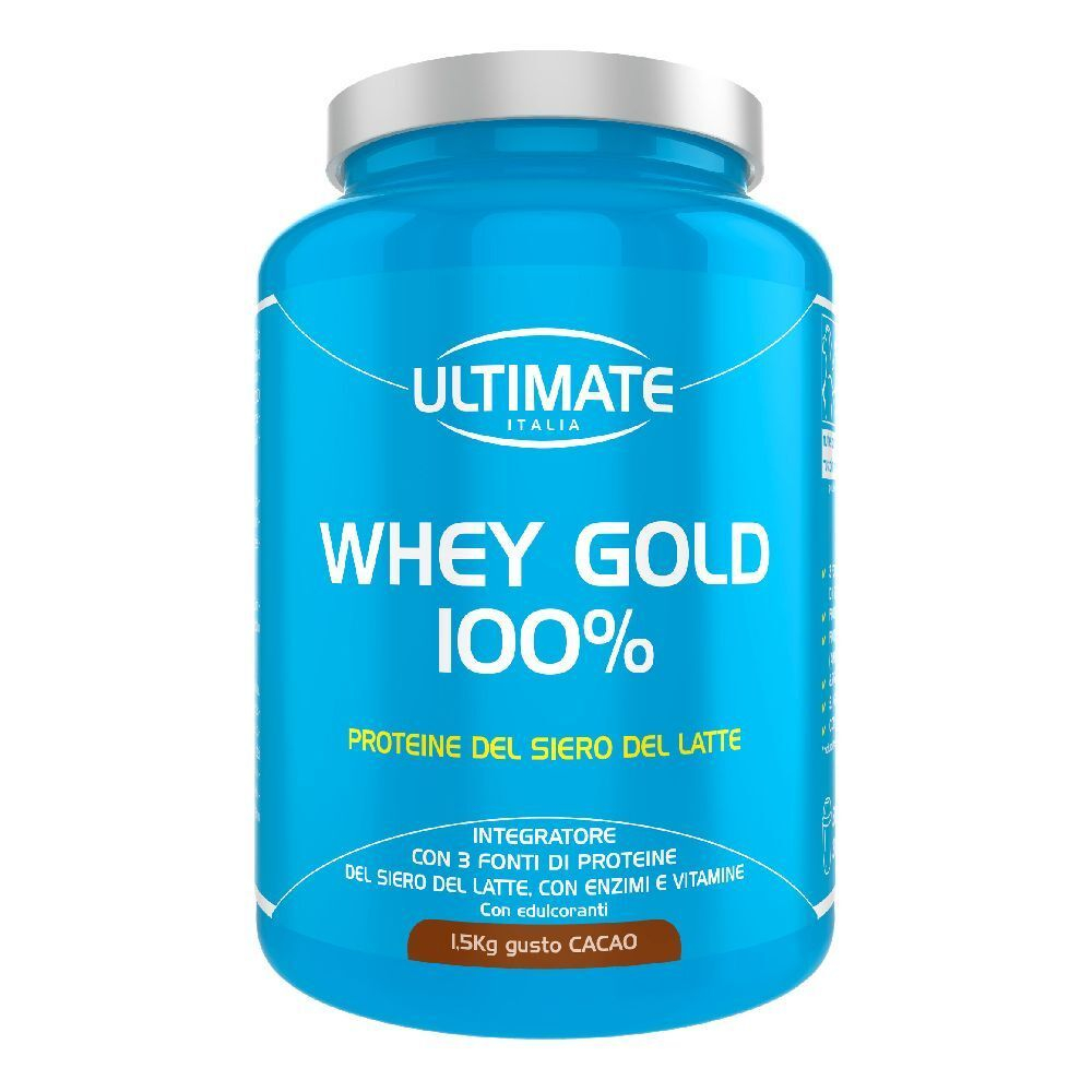 Ultimate Sport Whey Gold 100% Integratore Proteico Gusto Cacao 1,5 Kg